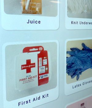 An example of the touch display of the HealthBox